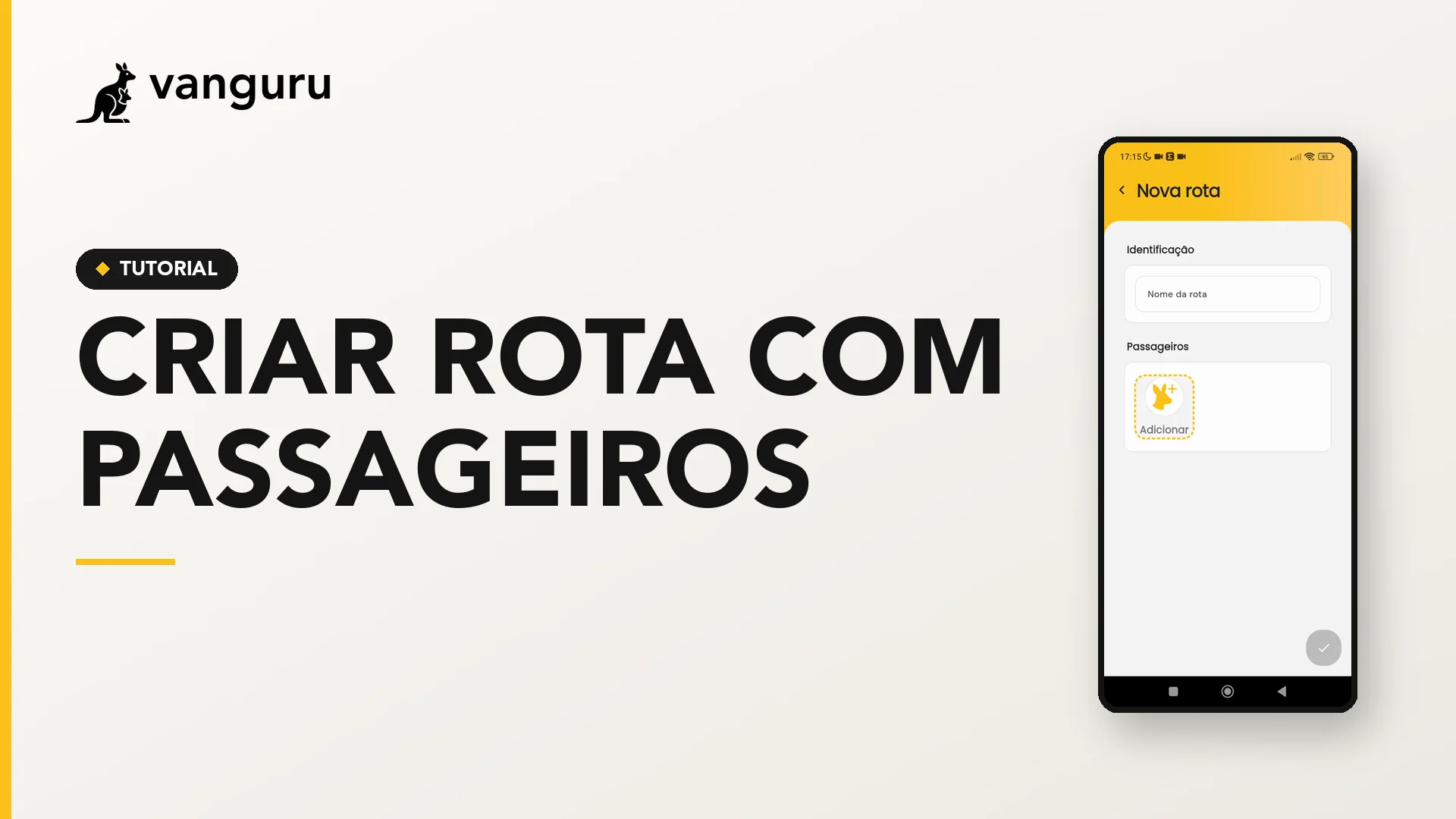 Criar rota com passageiros
