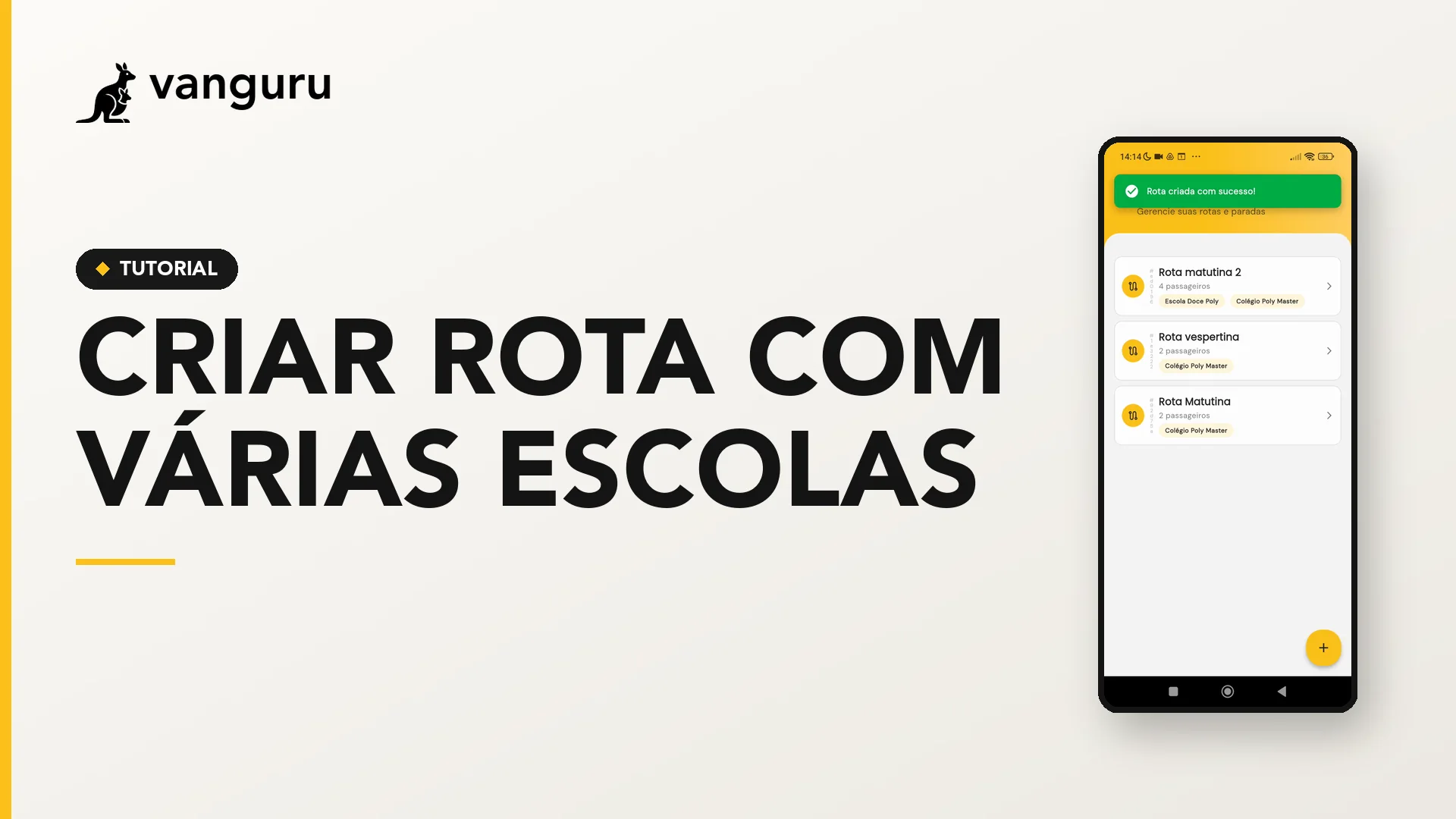 Criar rota com várias escolas