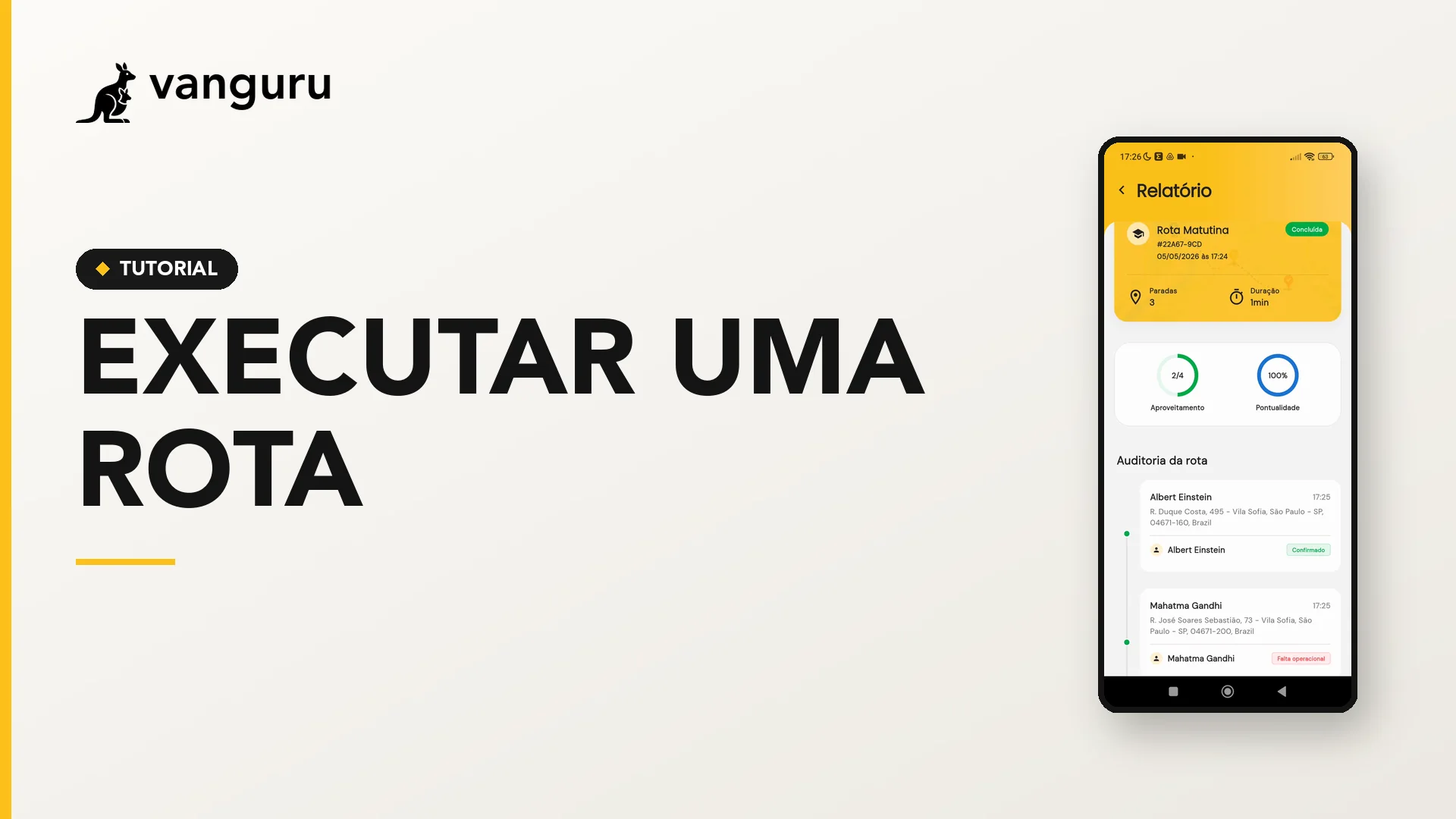 Executar uma rota