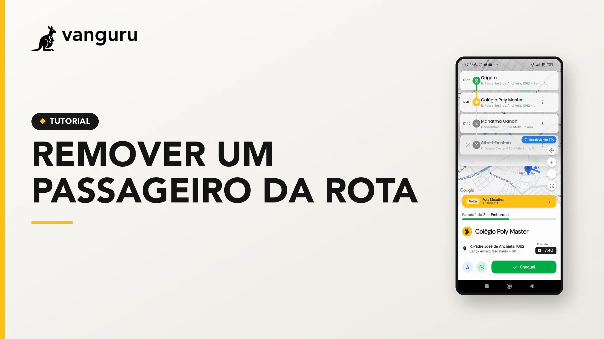 Remover um passageiro da rota